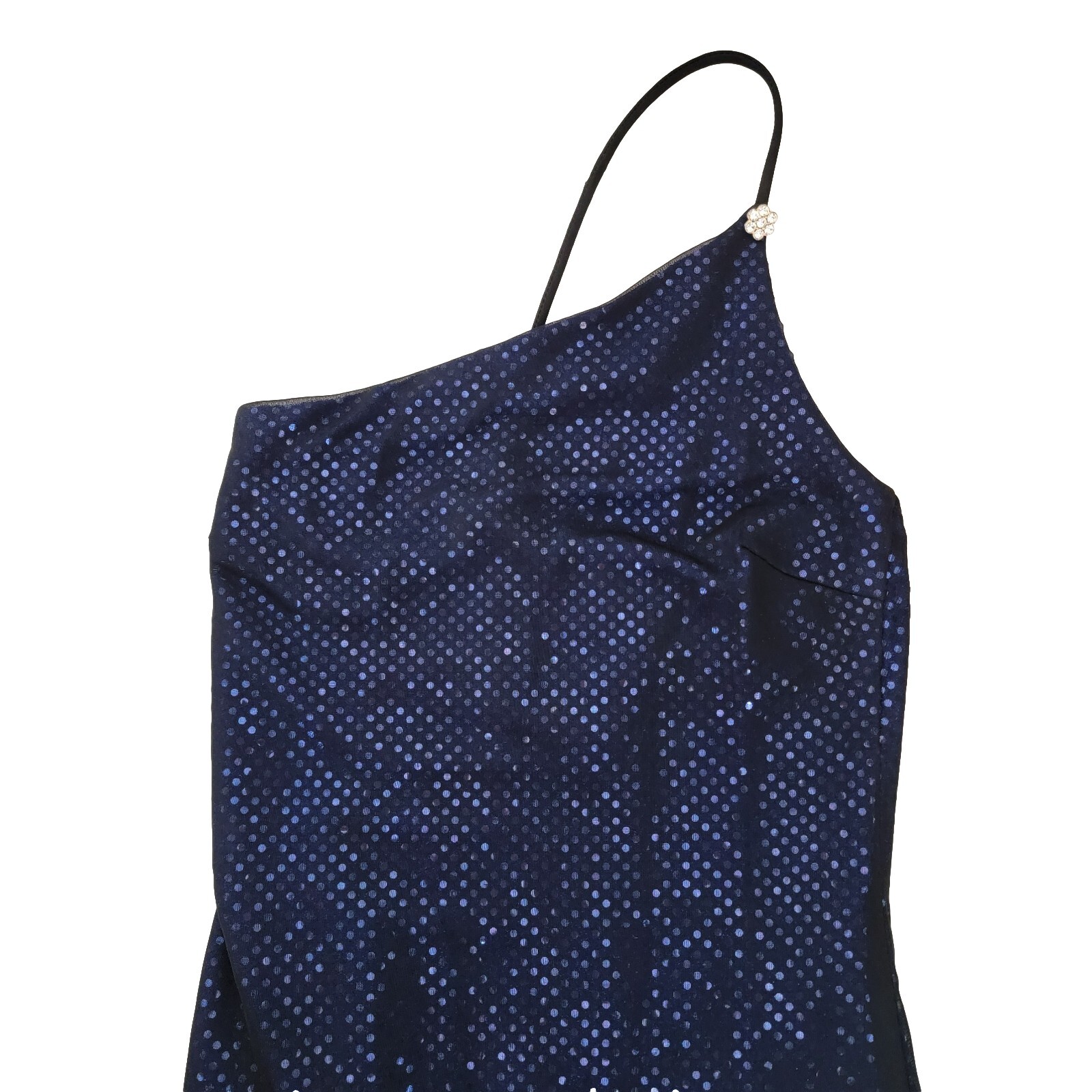 Vintage Kiki USA Women’s Small Single Strap Asymmetrical Cocktail Sequin Dress