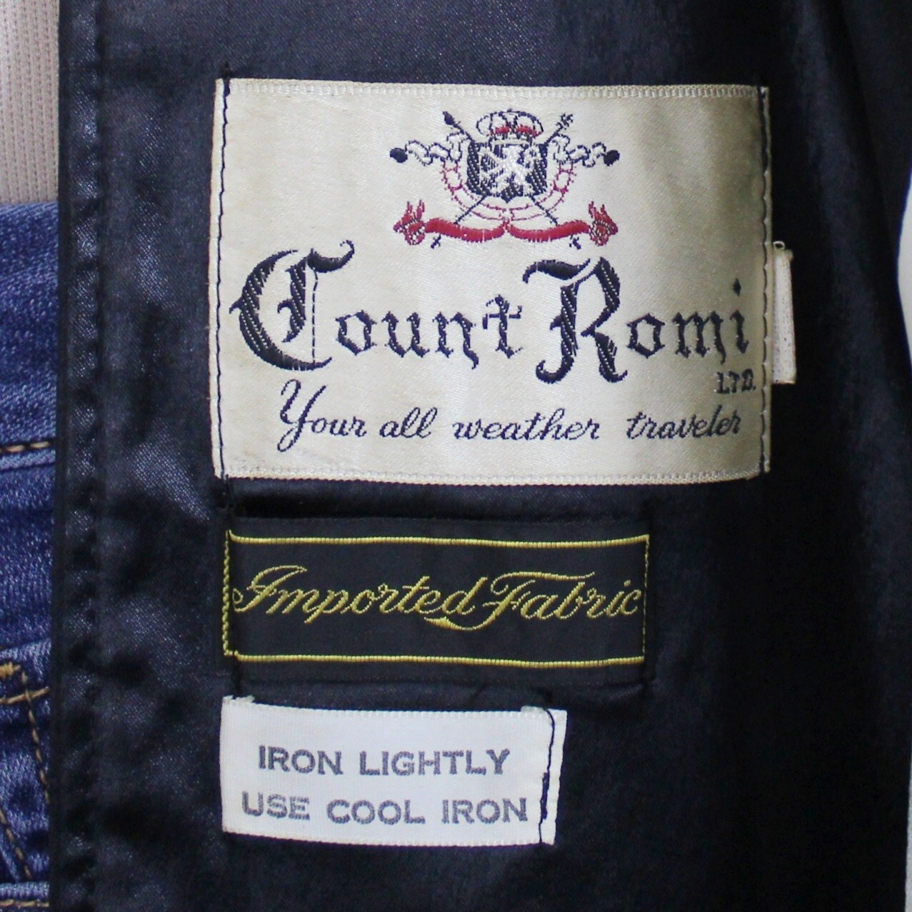 Vintage 60s Gothic Mod Black Satin Trench Coat by Count Romi Double Breasted
