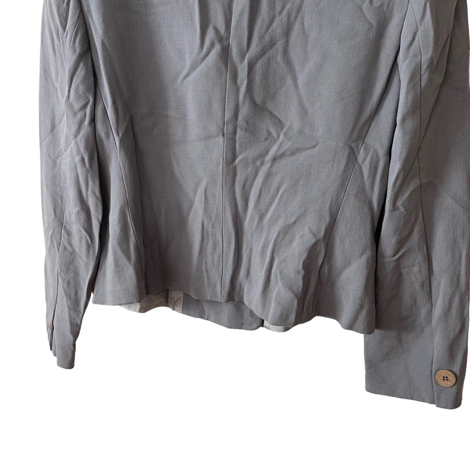 Giorgio Armani Le Collezioni US 10 Blazer Jacket Womens Vintage Wool Blue Gray