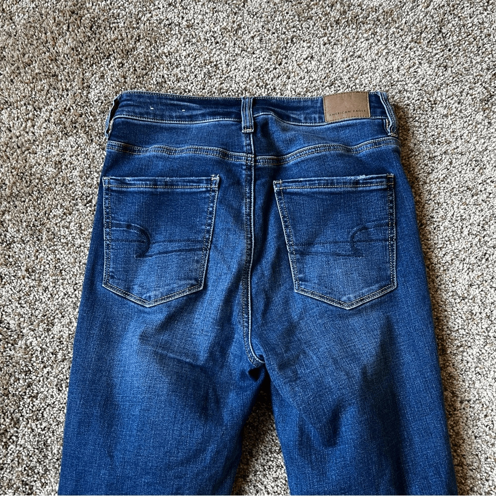 American Eagle Super Stretch Ripped Super Hi-Rise Jegging Jeans Size 2