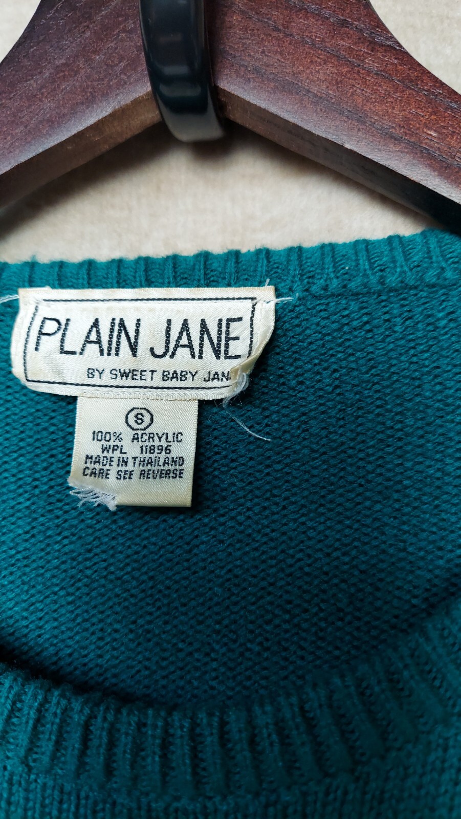 Plain Jane Vintage Sweater Dress Small Green Sequin 80s Sweet Baby Jane 2.24