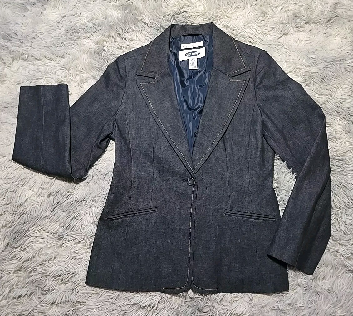 VTG Old Navy Women’s Denim Blazer Jacket Size M NWOT