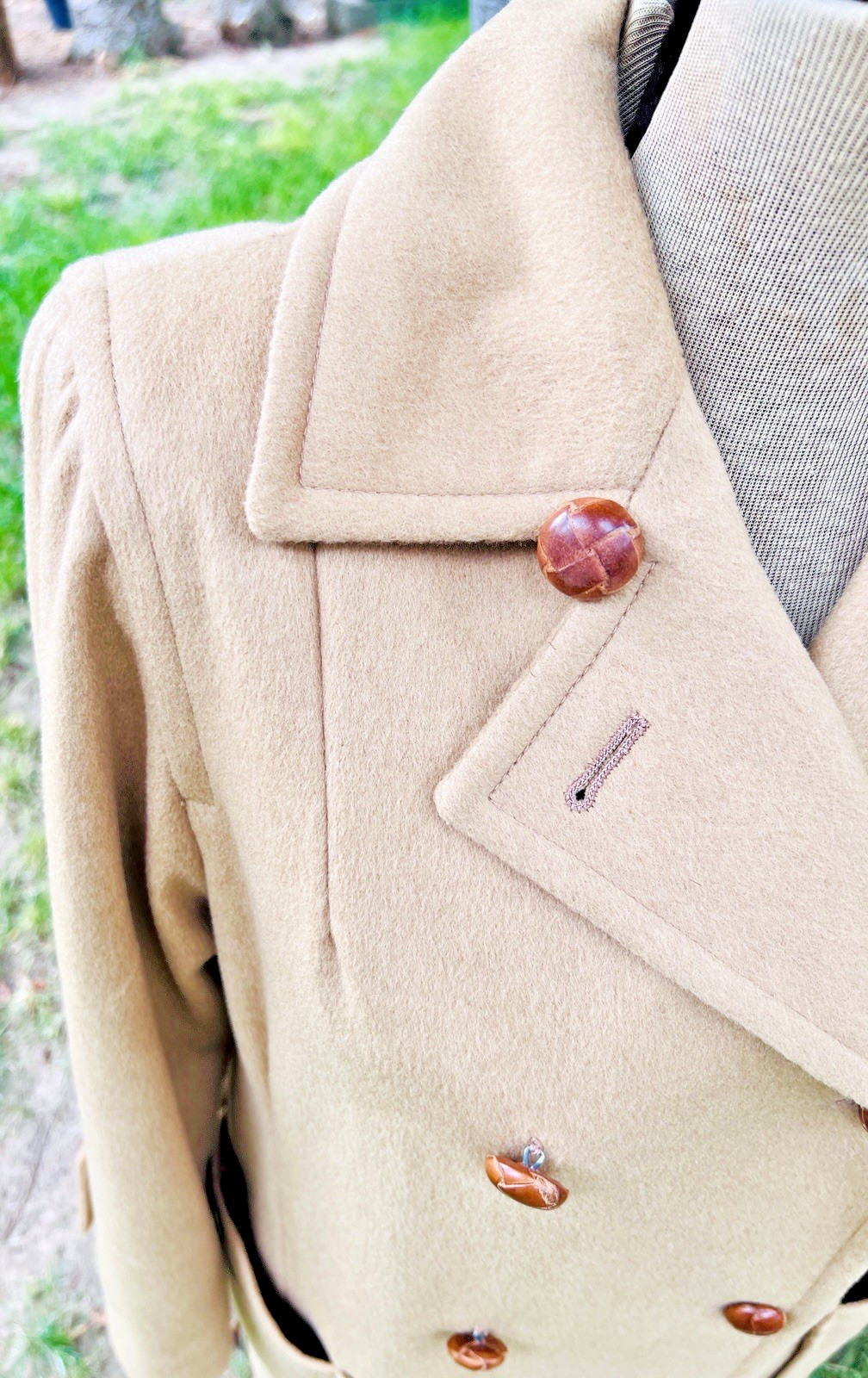 Riel Coat Co. Vintage Wool and Cashmere Coat Made in the USA Camel Color XL