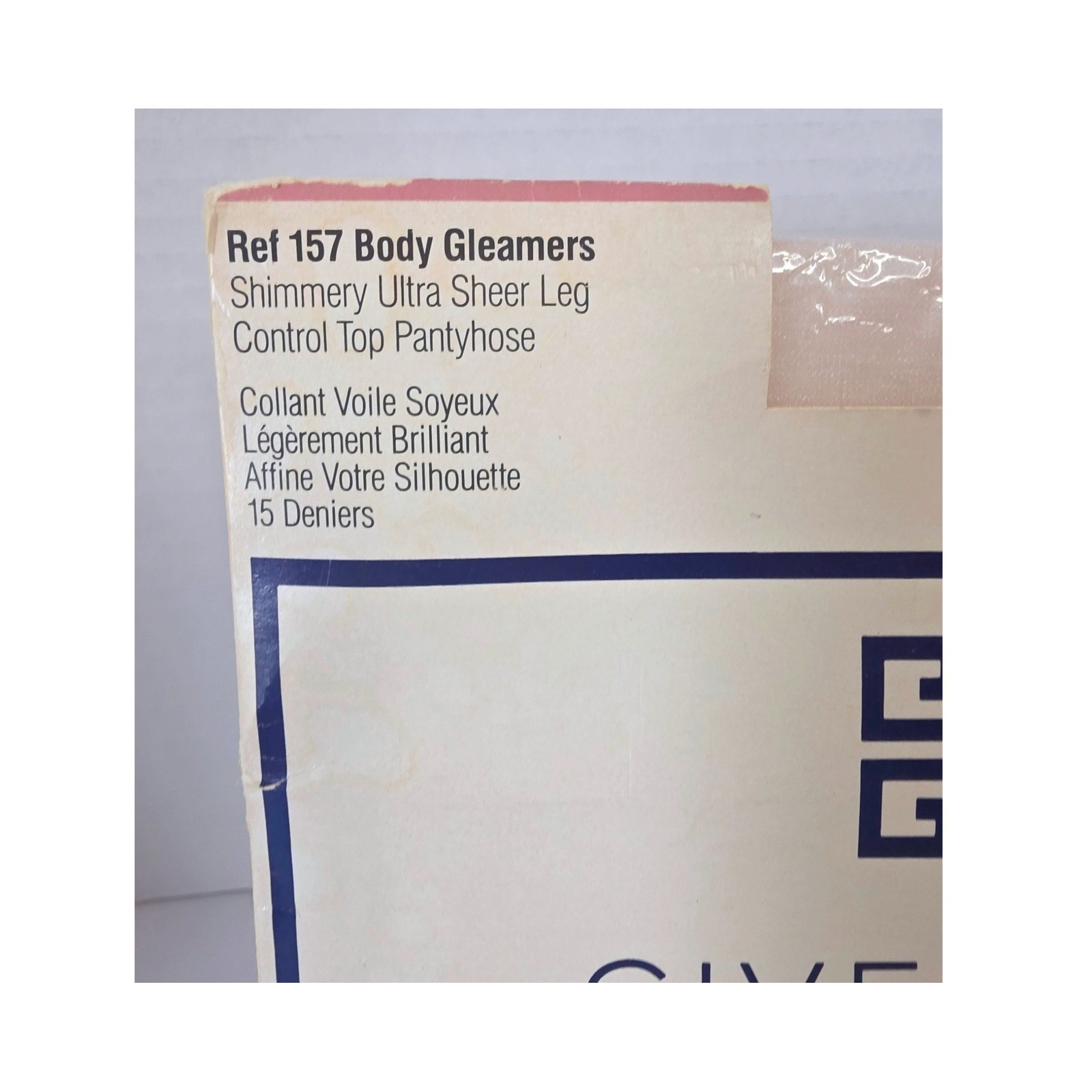 VTG Givenchy Body Gleamers Shimmery Ultra Sheer Pantyhose Raspberry Size B