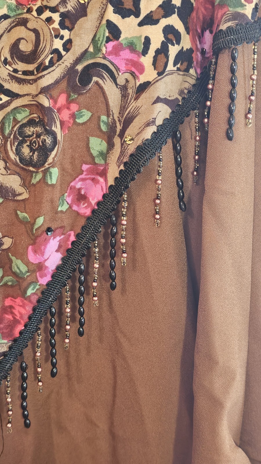 Vintage Lacy Afternoon by Shell Kepler XL Jacket Beaded Shawl Collar