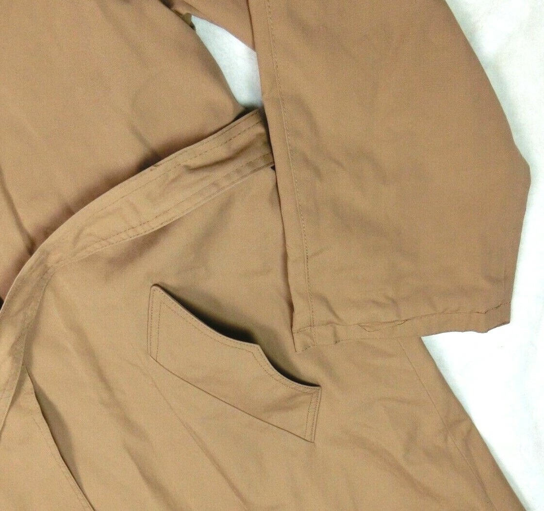 Vintage CORTEFIEL Women’s Size 16 Trench Coat Tan Western Red Liner Turtleneck