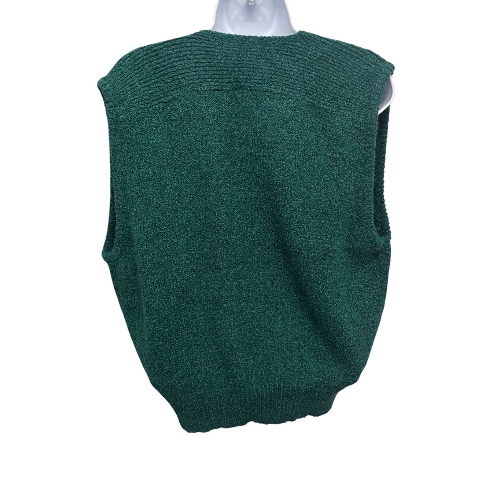 Catalina Vintage Green Angora Blend Surplice Knit Sweater Vest XL 45000 CL-12