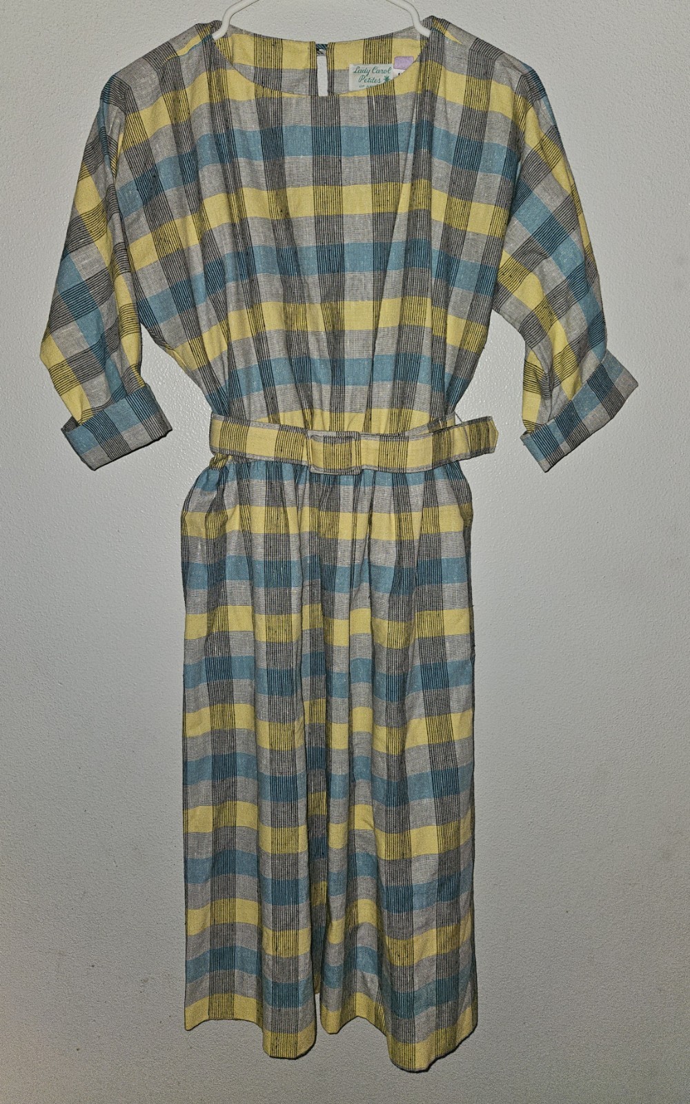 Vintage Lady Carol Of New York Dress with Belt Petite Size 8
