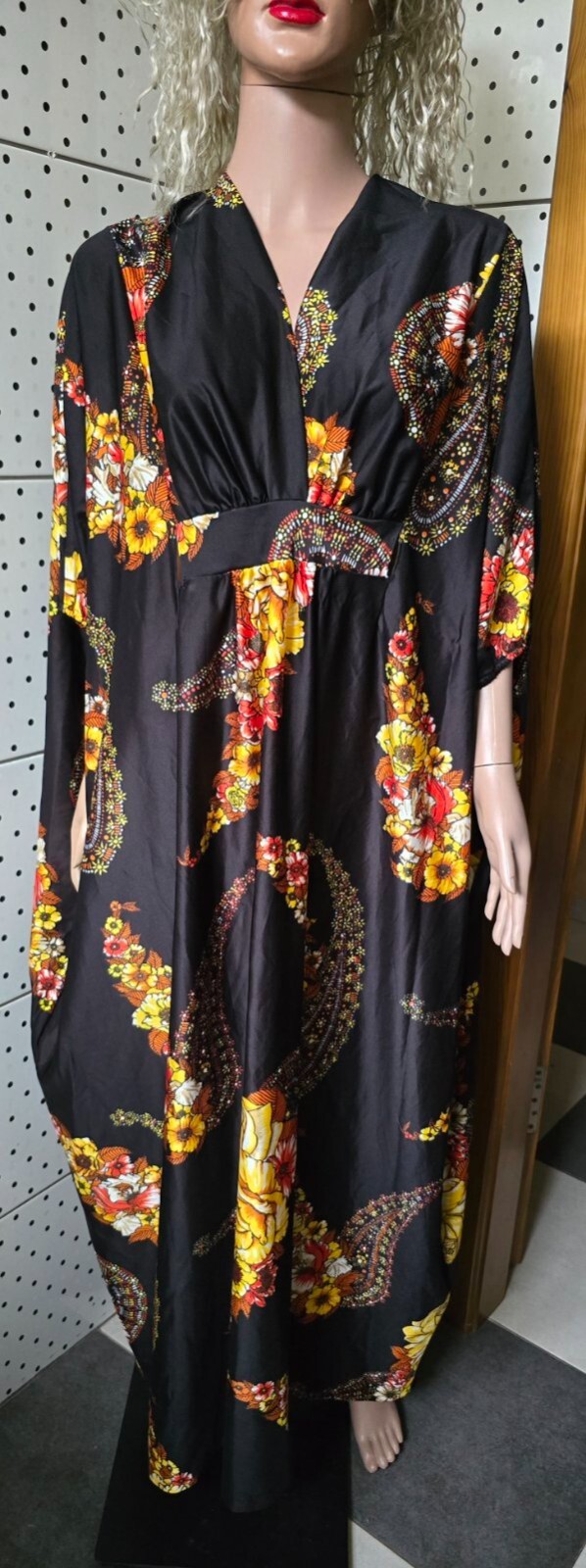 Vintage 70s TURNABOUTS By WALKER REID Maxi Nylon Dress Beach Size UK- 14 US-12