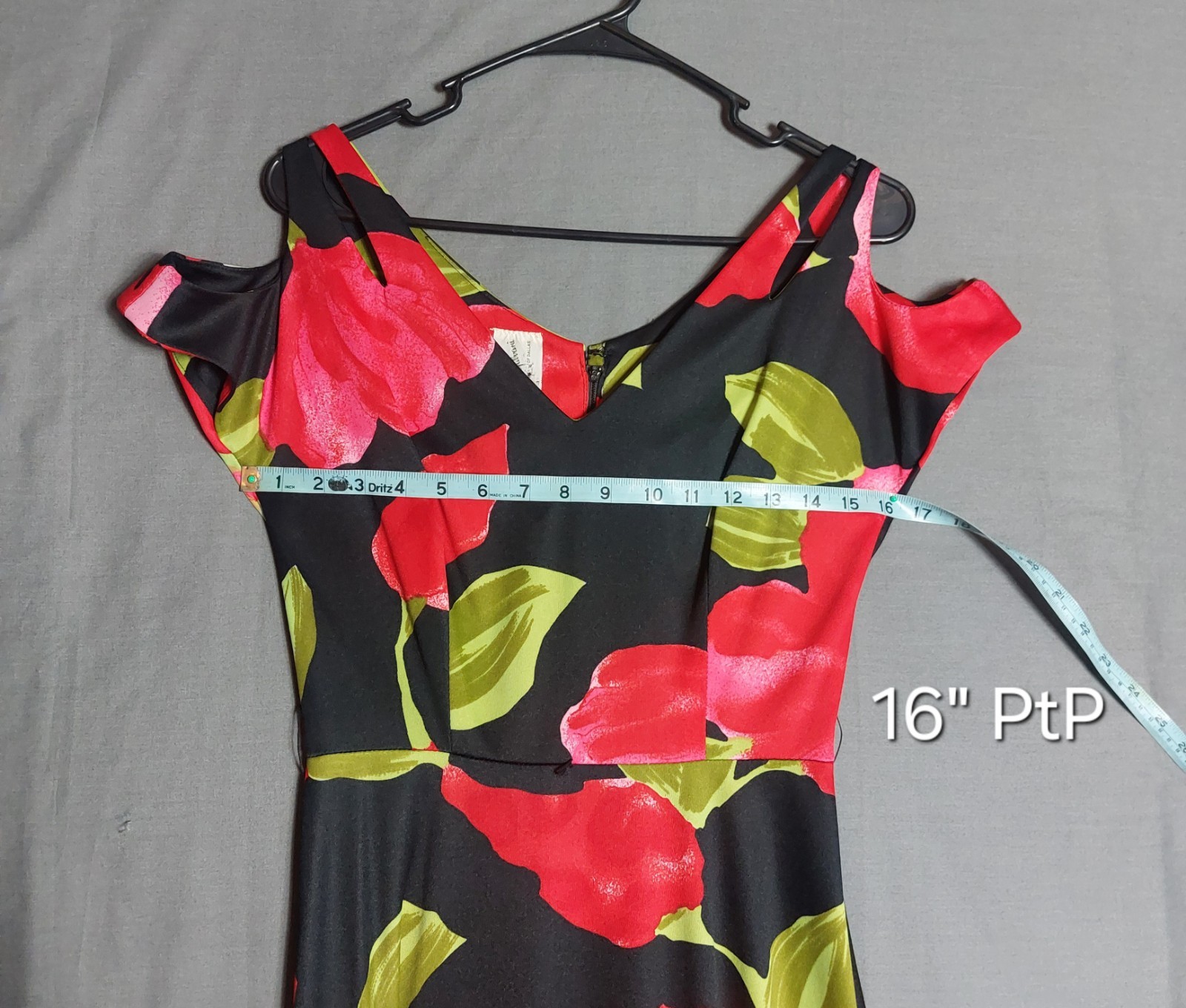 Donovan Galvani Maxi Dress Womens Small Floral Print Cold Shoulder Vintage 70s