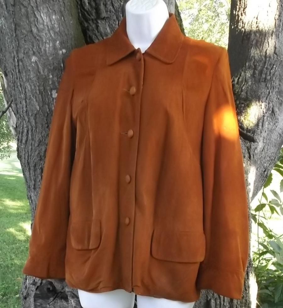 VTG 60s S Kerrybrooke Cinnamon Suede Jacket Buttery Soft Hippie Distressed VFG