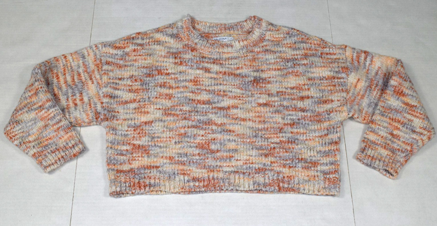 Vintage Crop Sweater Arizona Jean Co Size S Y2K Desert Sunset Space Dyed Knit
