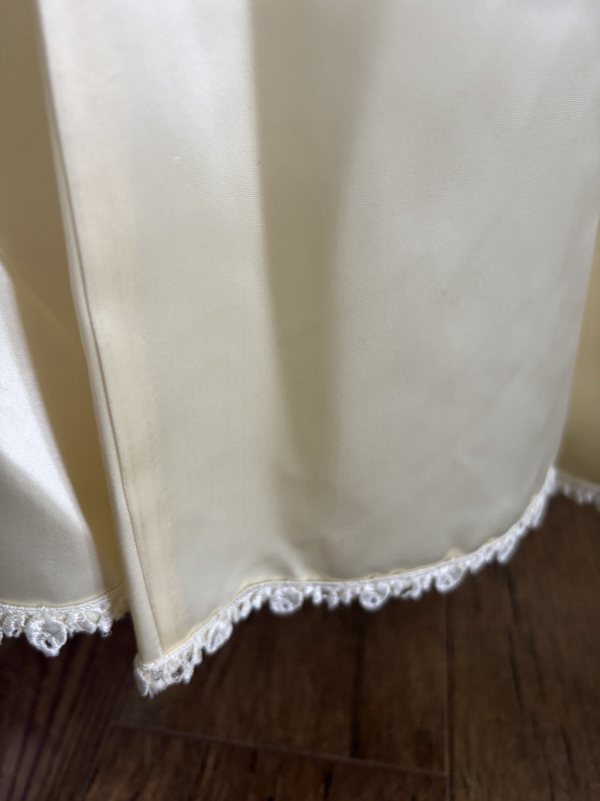Vintage Susan Lanes Country Elegance Satin Prairie Wedding Dress Sz 10 Cream NWT