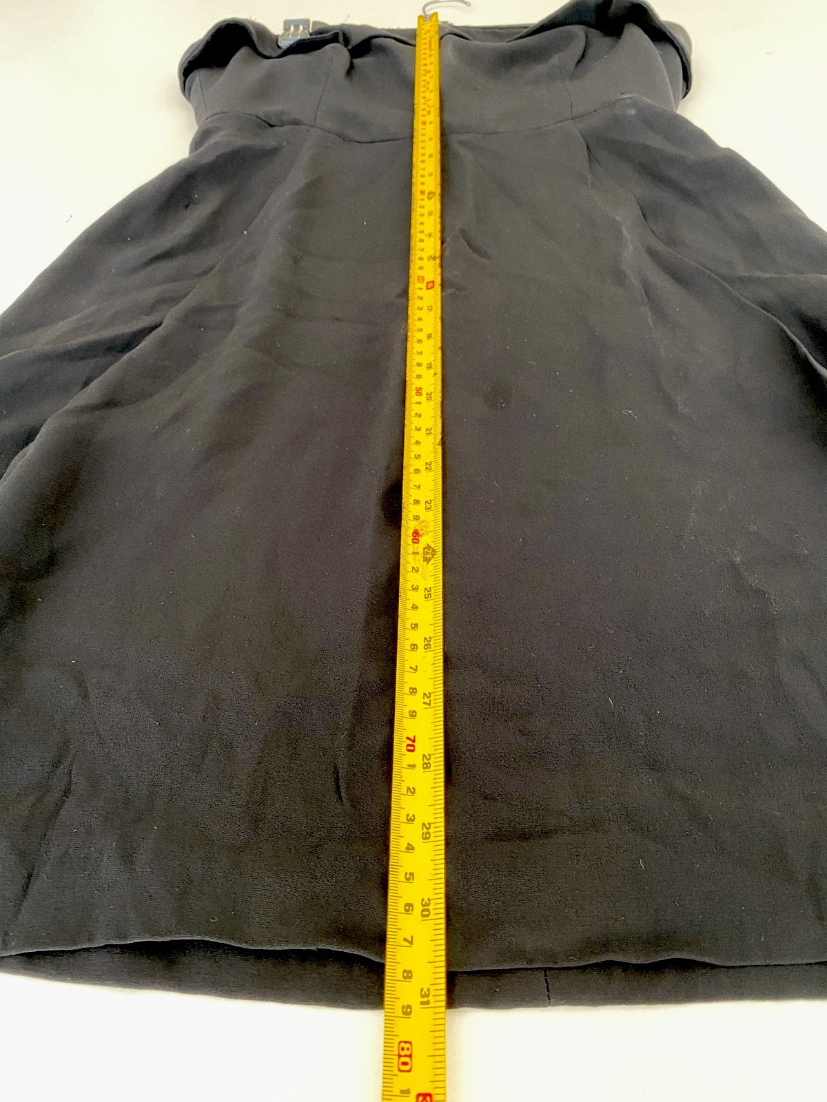 Vintage Georgio Armani 44 Strapless Dress Boned Black Sexy Mini