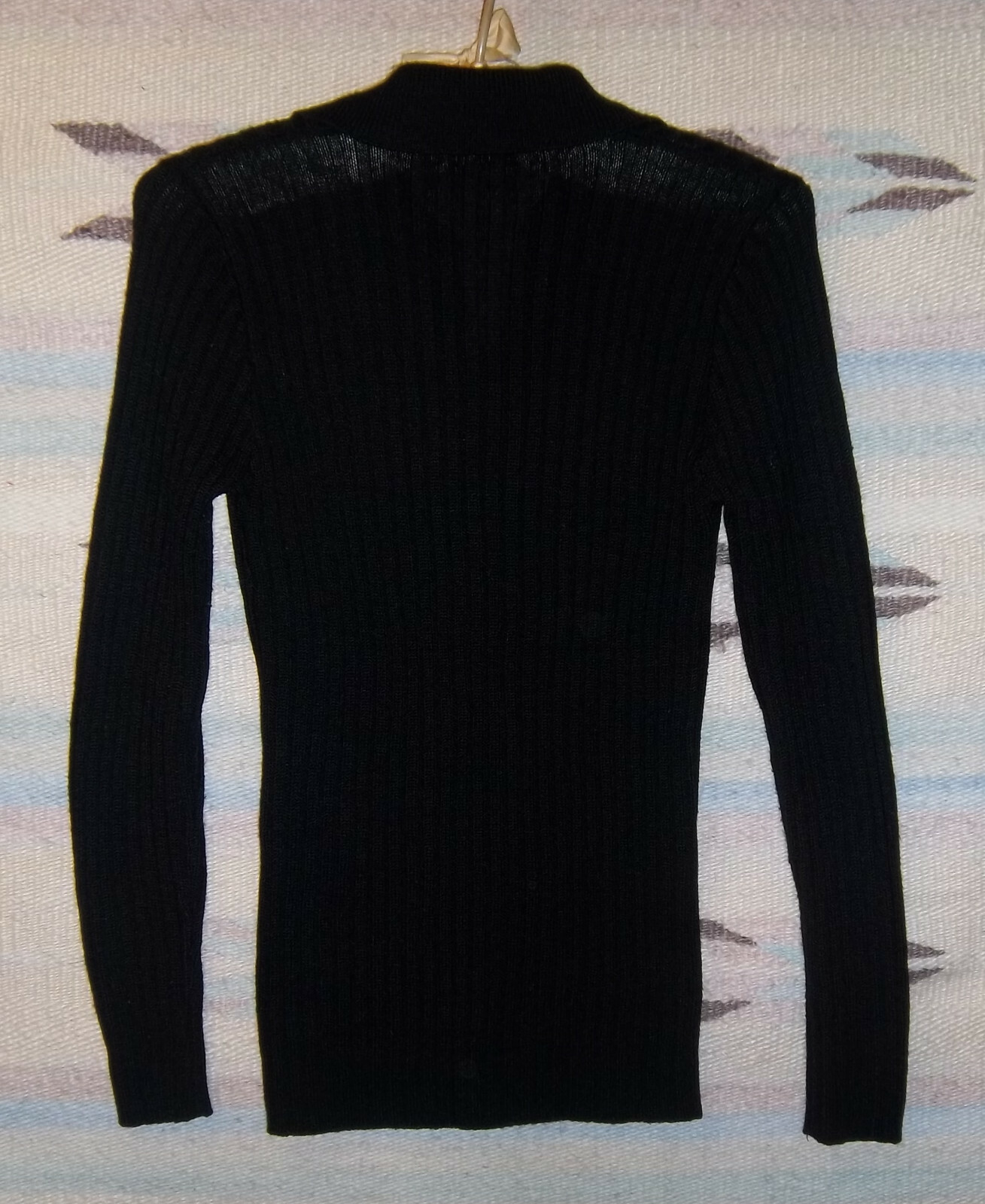 Vintage 70’s Cecily Black Tunic Sweater Top Size XS/S Pockets MoD