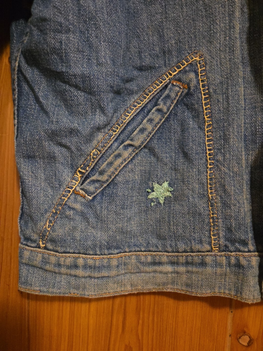 Vintage OOAK RARE 70s 80s Wrangler Sz 16 Denim Jacket Embroidered „dyker” 17×19