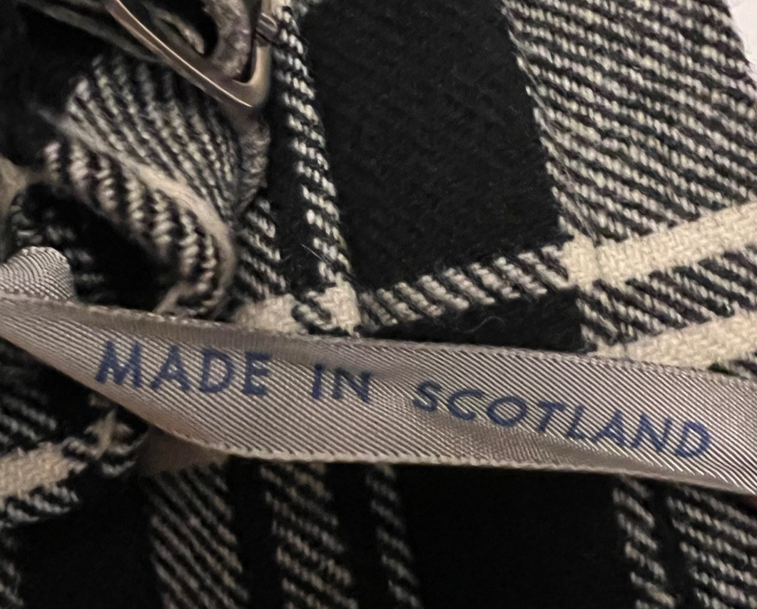 Vtg Laird Portch of Scotland Tartan Plaid Wool Skirt Leather Buckles Size 7/8