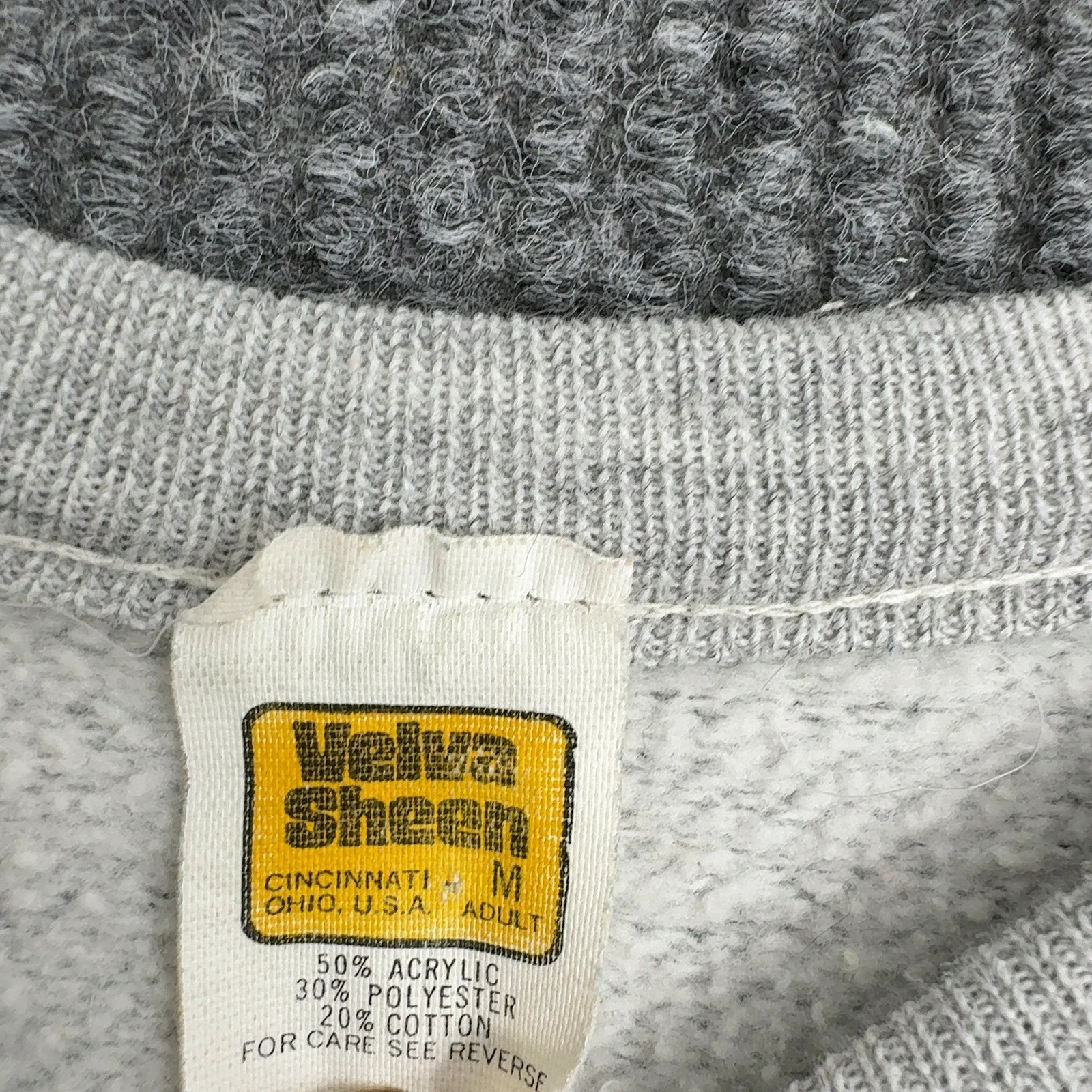 Vintage Western Illinois Velva Sheen Vest Women M Gray Acrylic Poly Cotton Retro