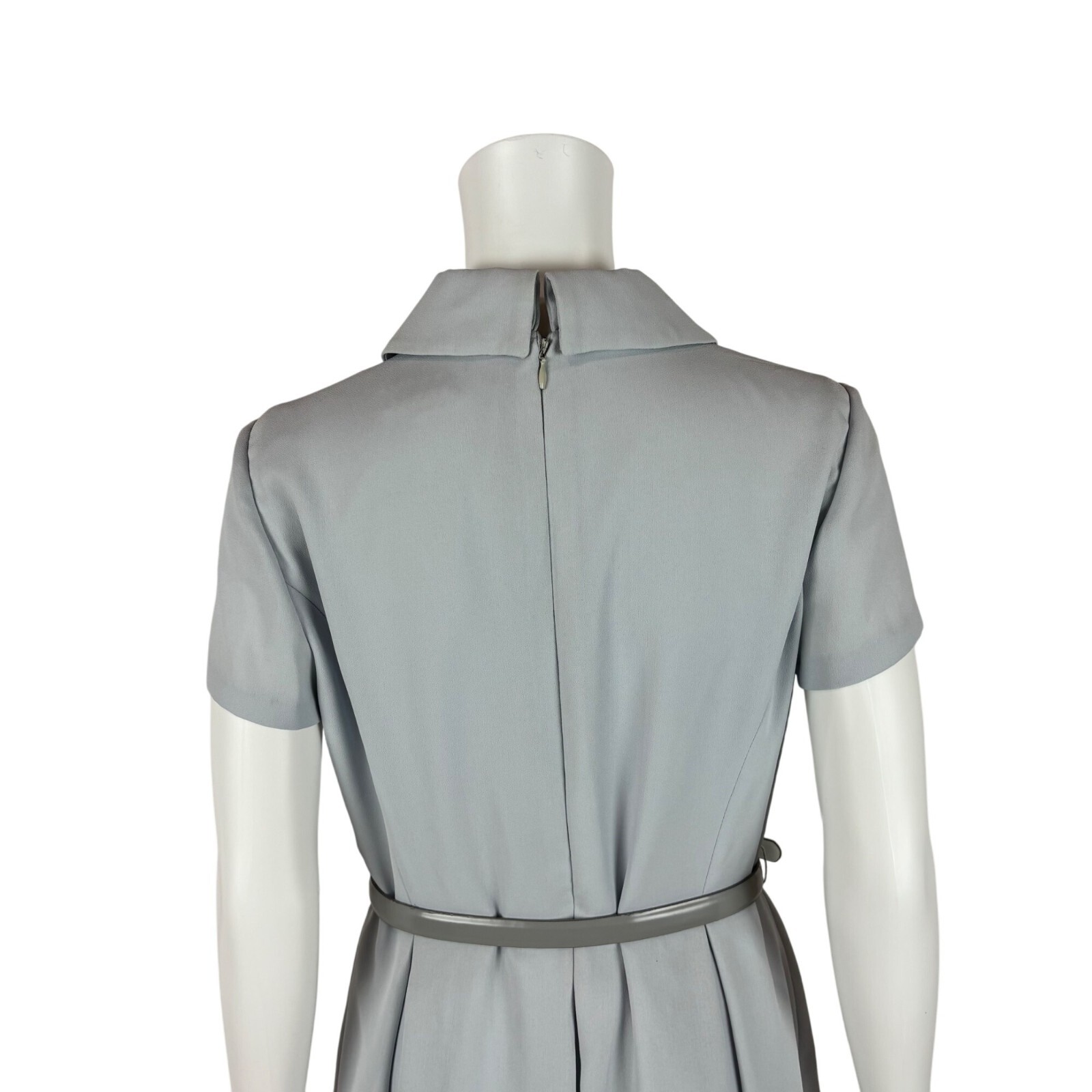 Vintage 80s Retro Dress Womens Medium 1950s Style Fit And Flare Belted Rockabill