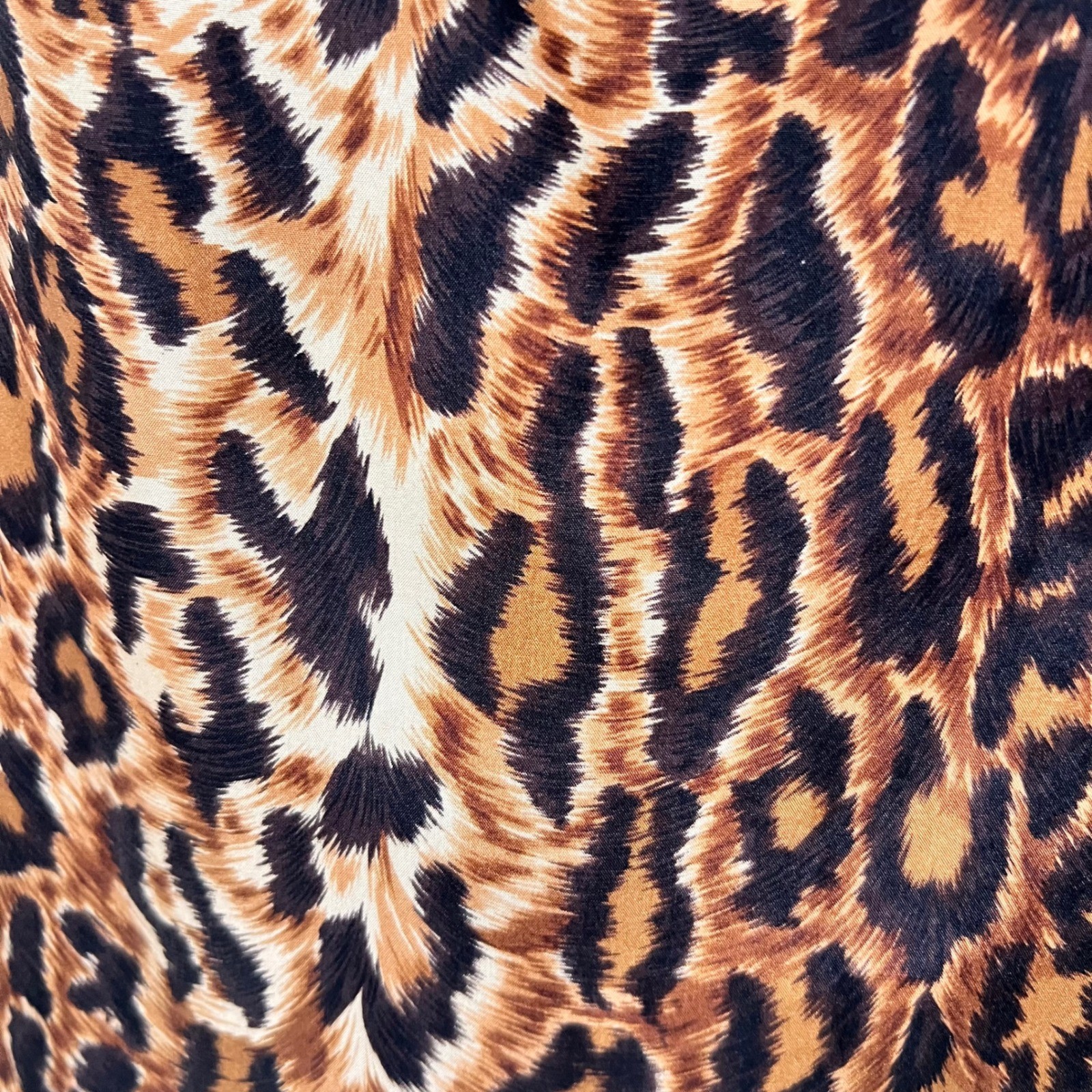 Vintage 90s Express Silk Leopard Print Tank Top XS Office Siren Mob Wife Chic