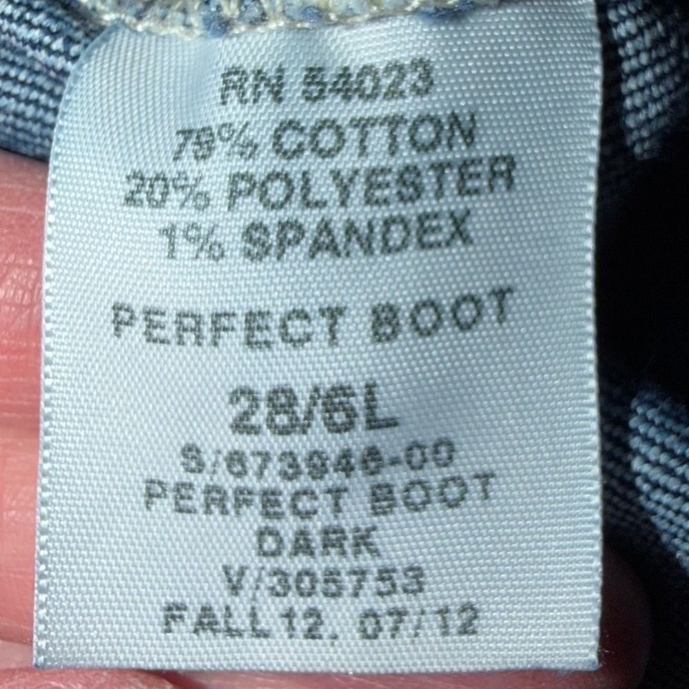 Gap 1969 Perfect Boot Dark Wash Denim Jeans Women’s Size 28×30