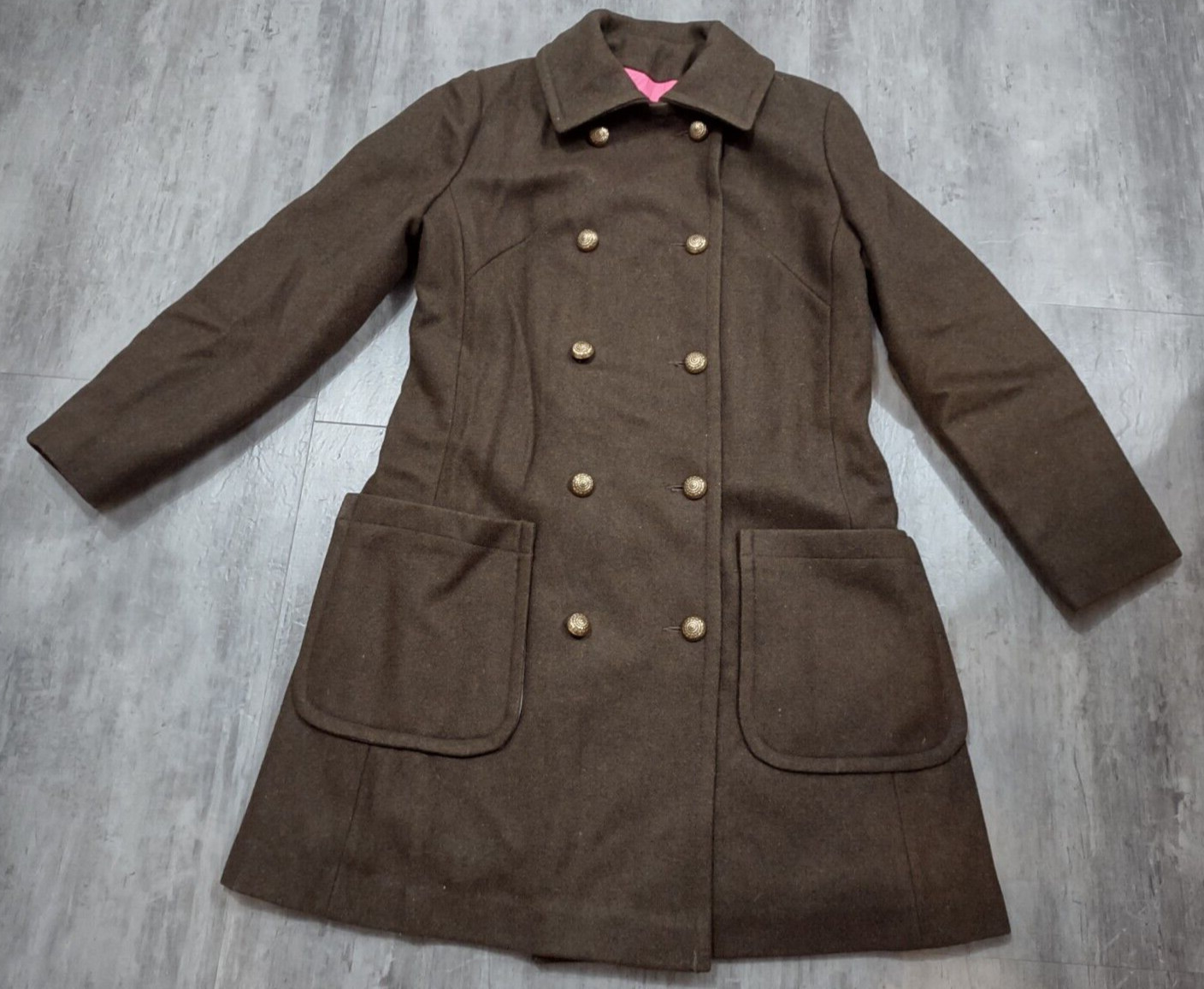 White Bear of St Paul USA Woman’s Brown Wool Lined Coat Size 9/10