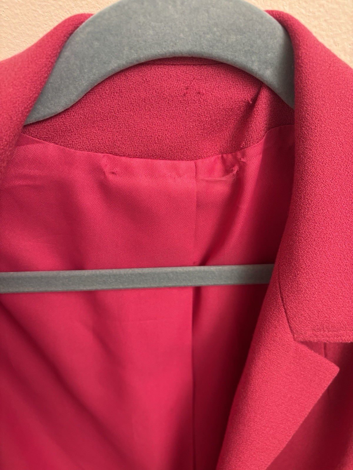 Vintage 60’s 70’s L.C. Mae California 100% Pure Wool Coat Mod Hot Pink M/L