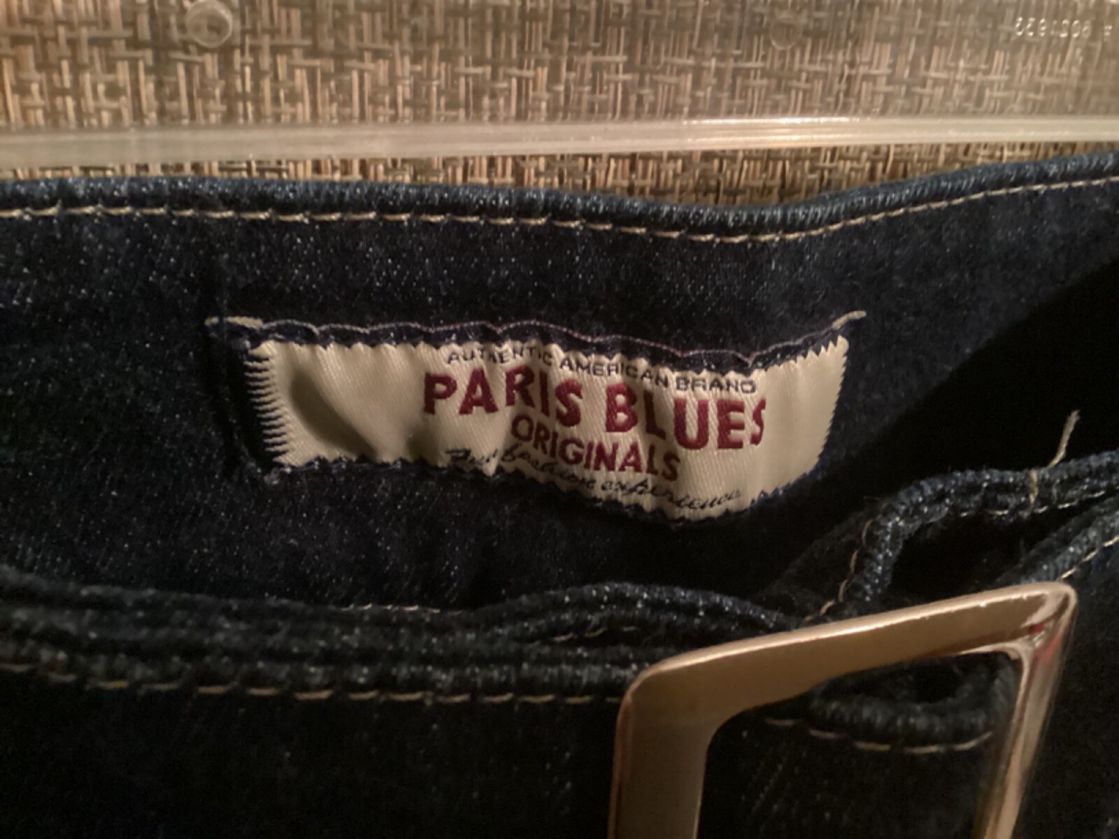 Vintage Paris Blues MidRise Mod Flare Jeans with attached Wide Belt Sz 9