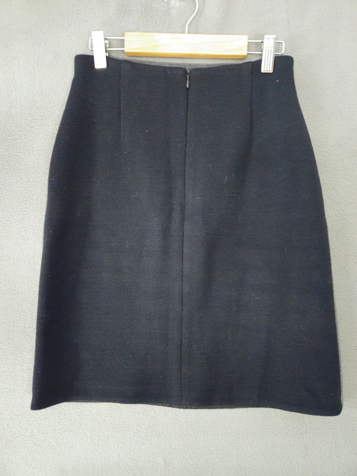 Vintage 90s Marina Spadafora Italy Womens 8 Blazer Skirt Suit Gray Black Block