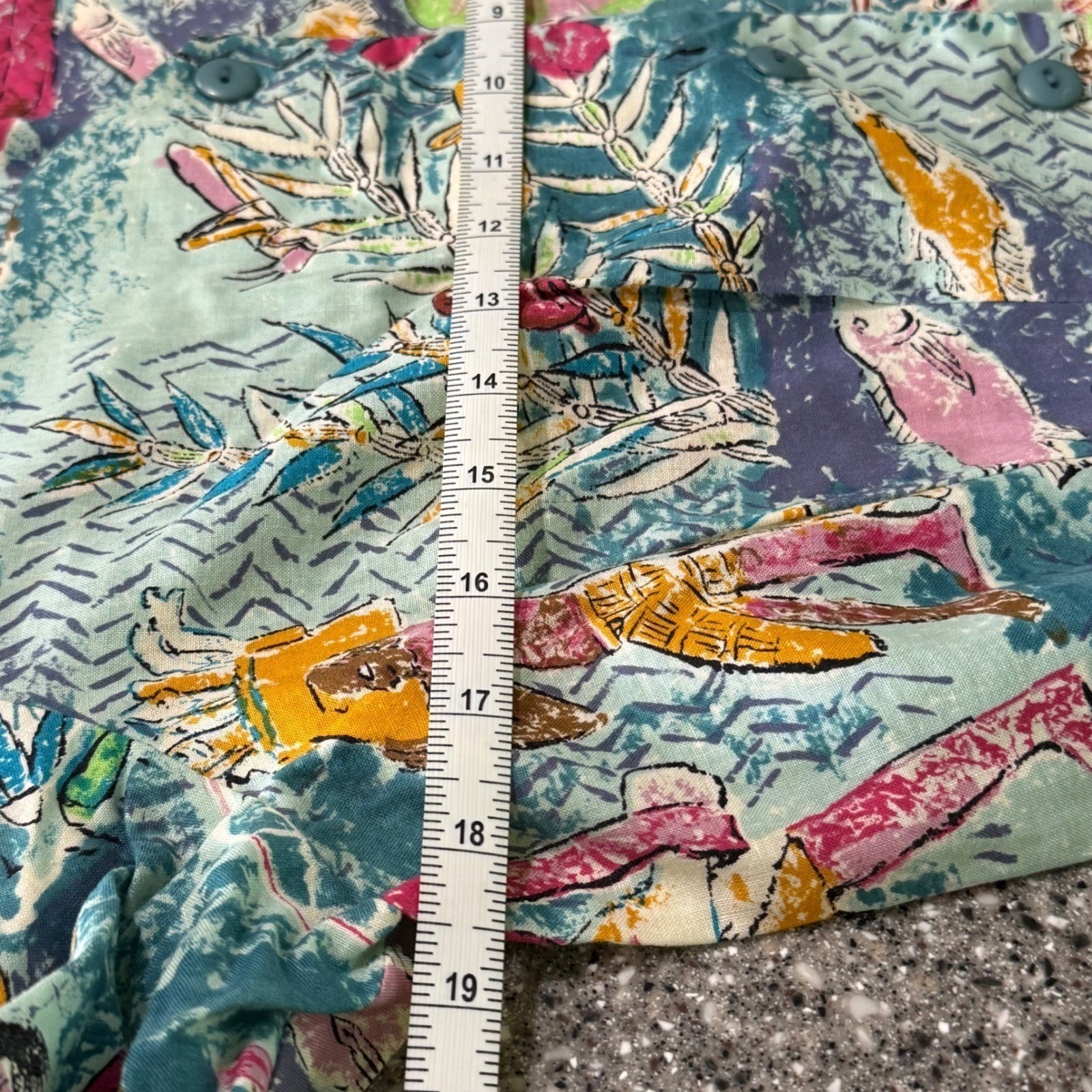VTG Jane Schaffhausen Belle France Success Tropical Print Dress 10 Whimsy 80s