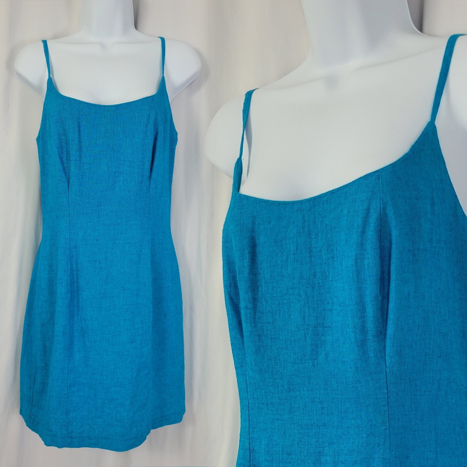 Vintage Switch USA Turquoise Blue Mini Dress Size 5