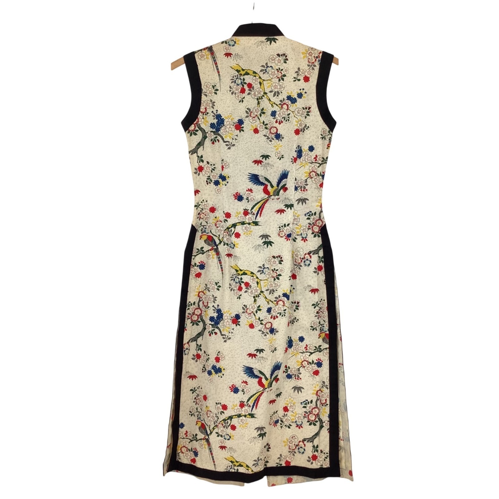 Vintage Sun Fashions Hawaii Floral Sleeveless Button-Down Long Dress Size 10