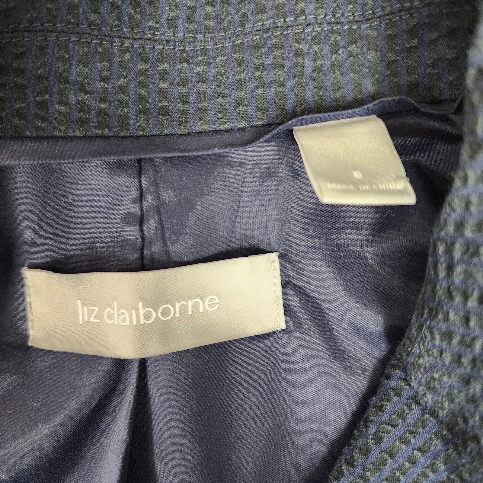 Liz Claiborne Navy Blue Blazer Sz 6 Women’s Blazer