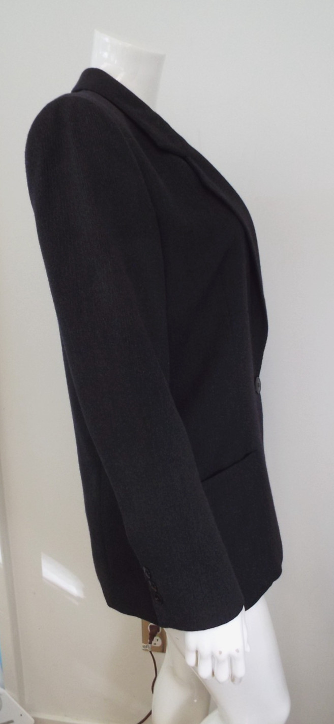 Vintage Giorgio Armani Charcoal Gray Wool Blazer Suit Jacket Italy Size 42