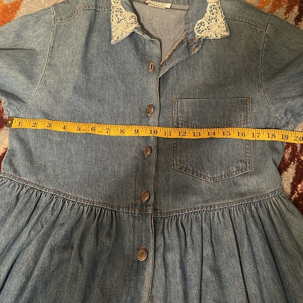 NEW. Vintage Studio, Denim Dress, M. Button up.