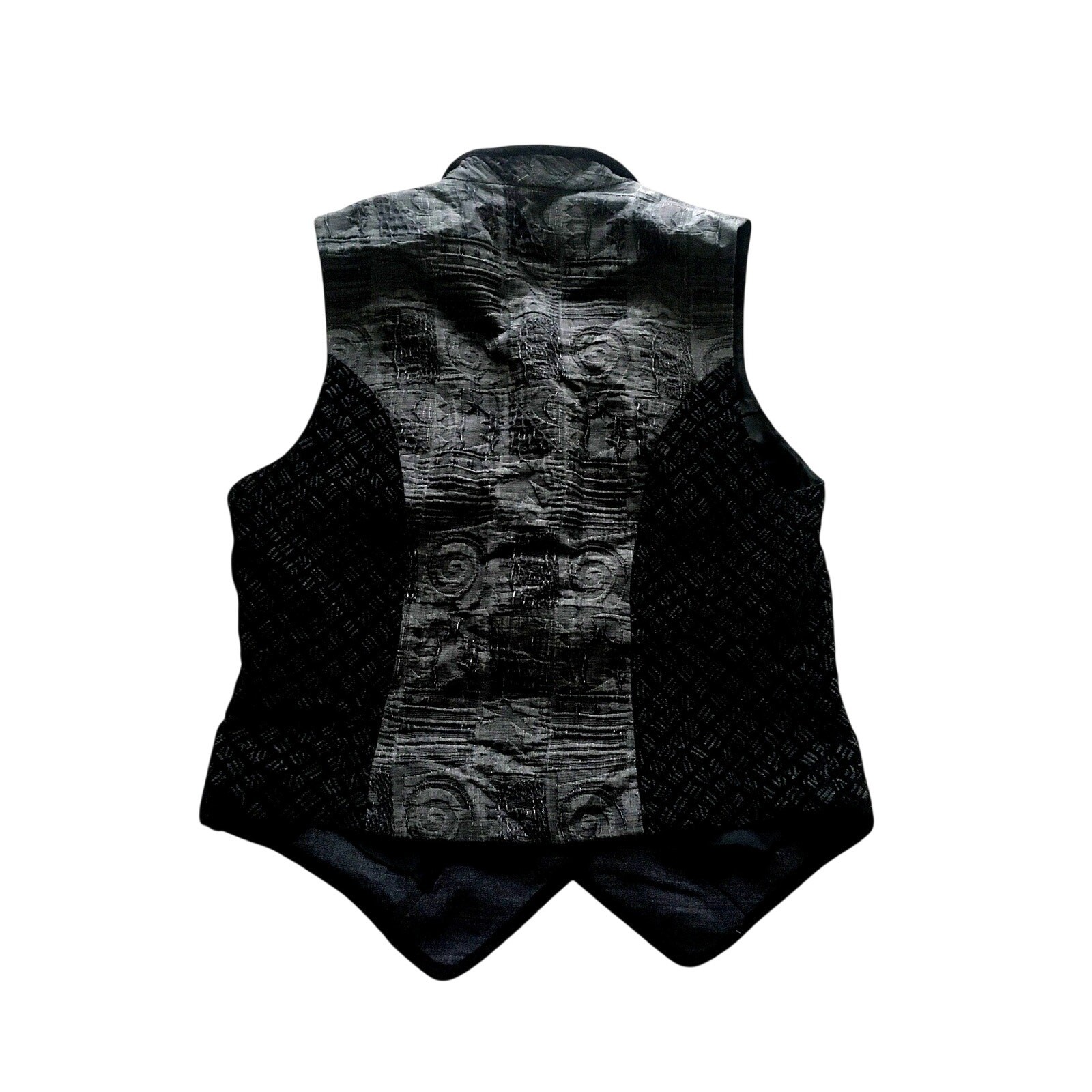 Vest Canvasbacks Lutton and Horsfield Silk Blend Black and Grey Size 6