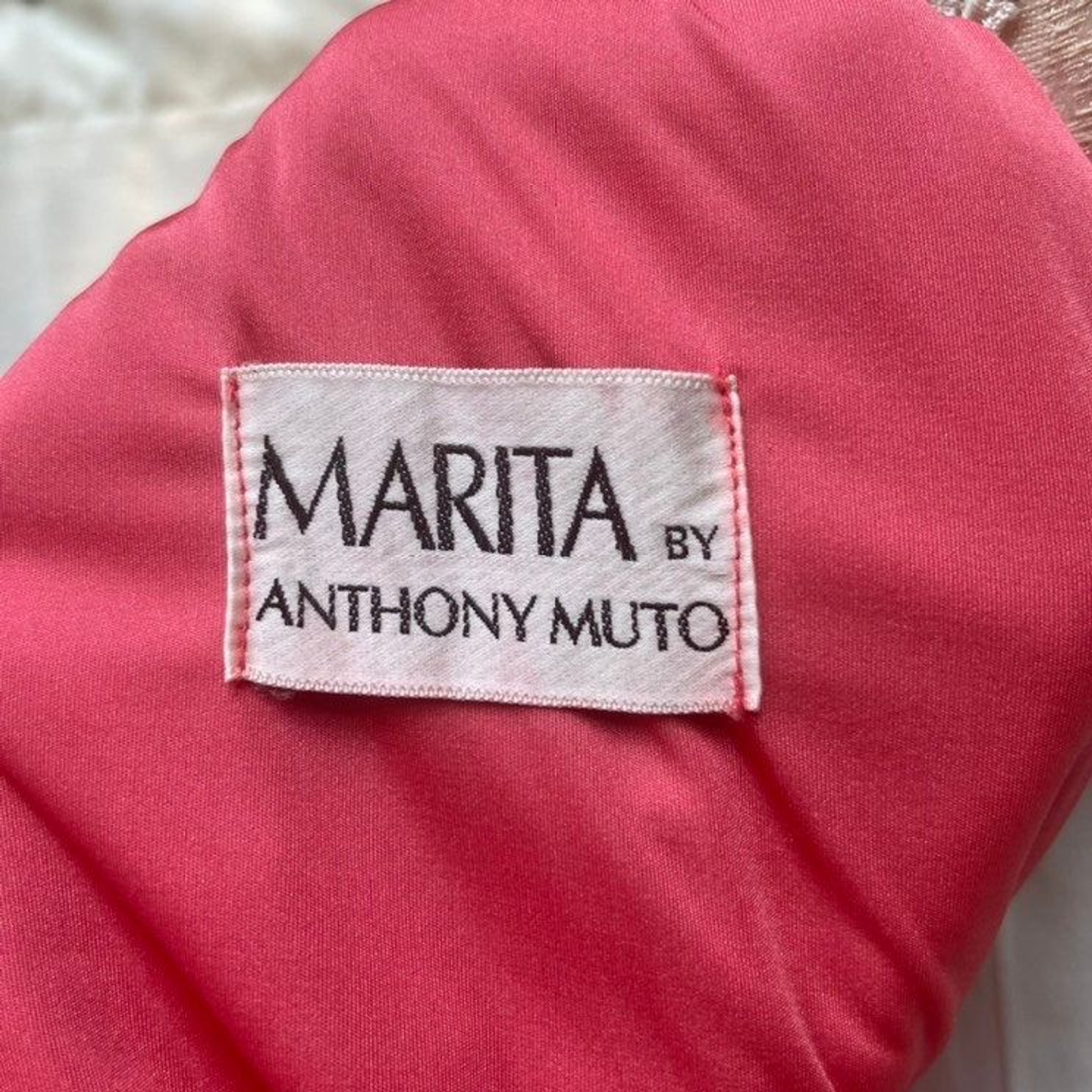 1970s Marita by Anthony Muto Coral Pink Gown S