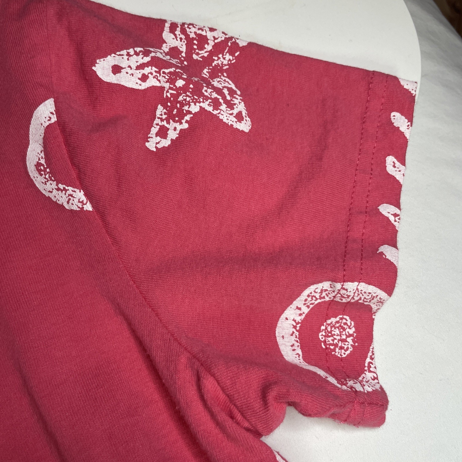 Vintage Womens Size Large 90s Stretchy Up Fish Sea Red Dress Sassy Brand