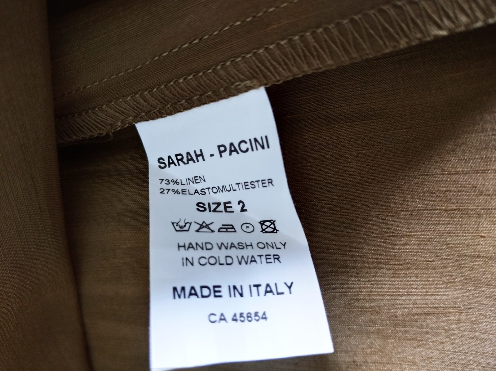 Sarah Pacini Skirt Khaki Elastic skirt Womens skirt Size 2