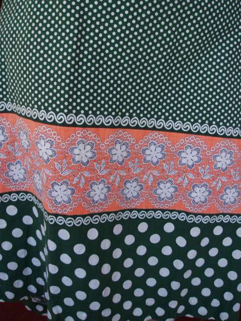 VTG 70’s Dress Hippie Festival BOHO India Tribal Paisley Peasant Scarf Sleeve M