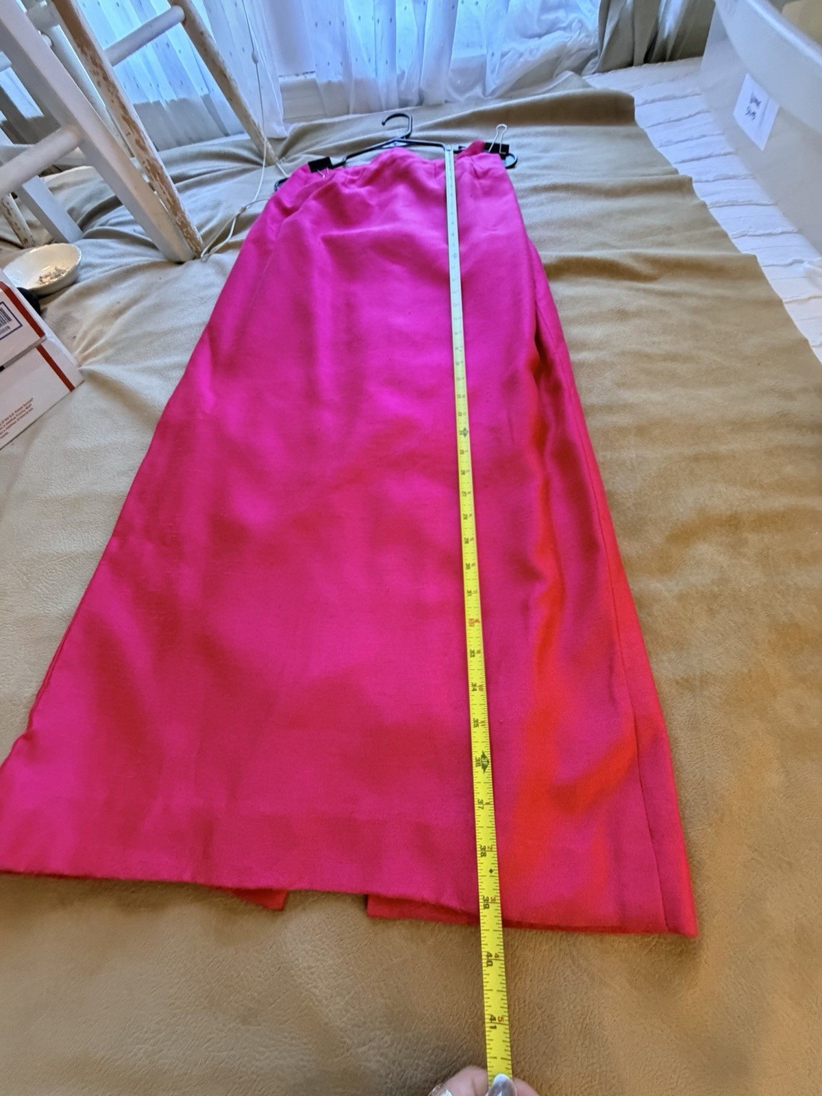 Vintage 80s 2-Piece Watters & Watters SZ 12 Hot Pink Jacket Skirt Suit