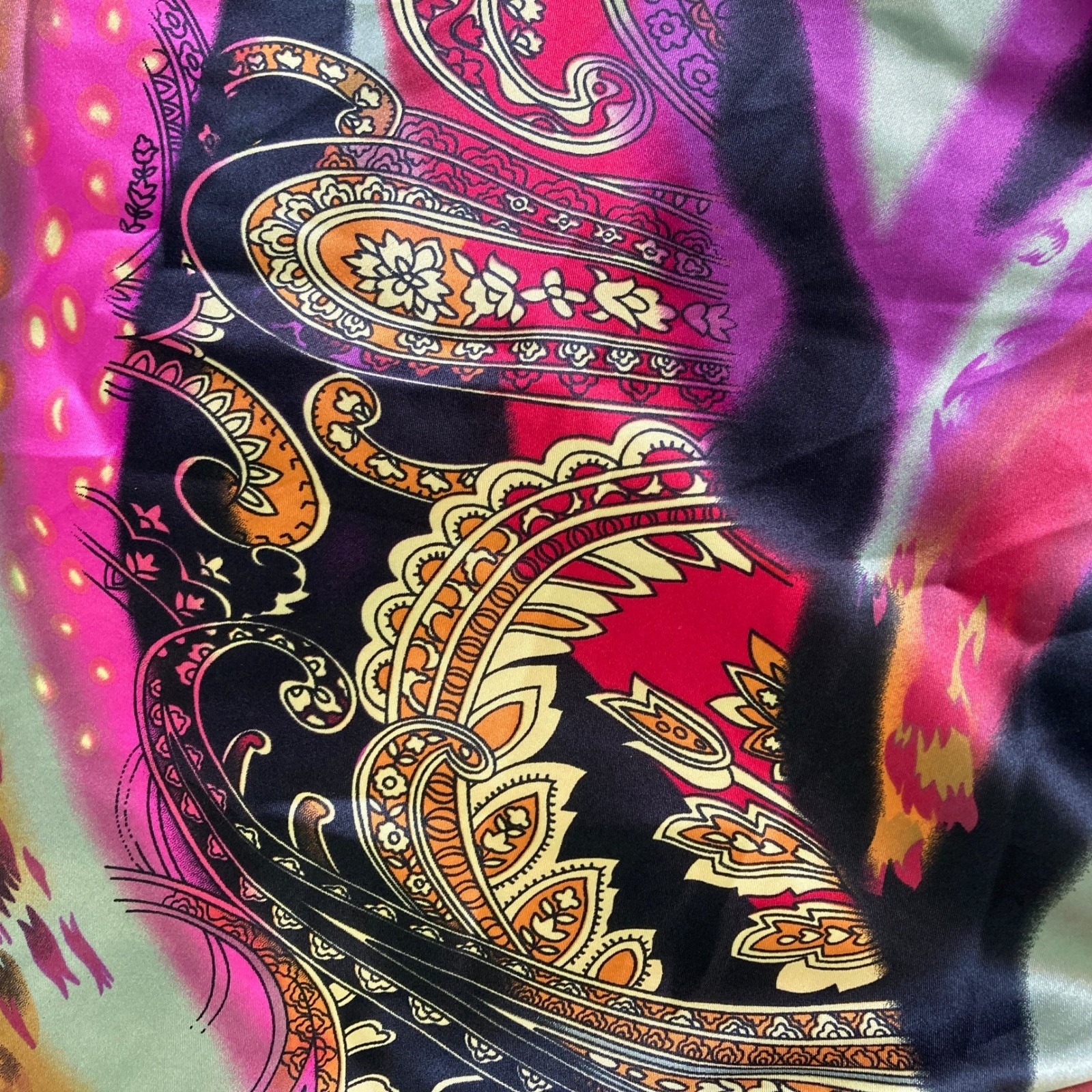 Taboo Psychedelic Maxi Dress Sequin Babydoll Vibrant Boho Retro Y2K (Size 9/10)