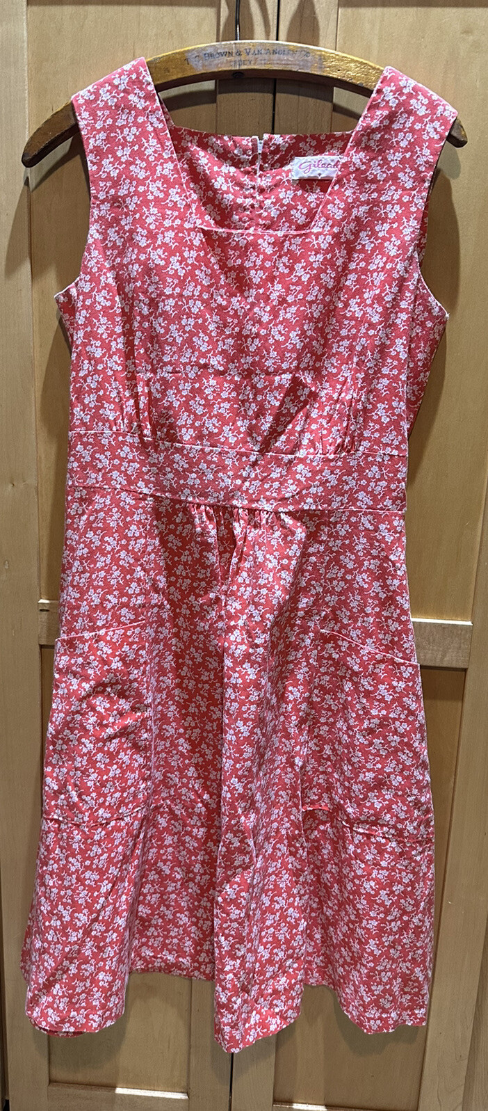 Vintage Sun Dress Gilead Designer Americana Floral Cottagecore Large Pockets Med