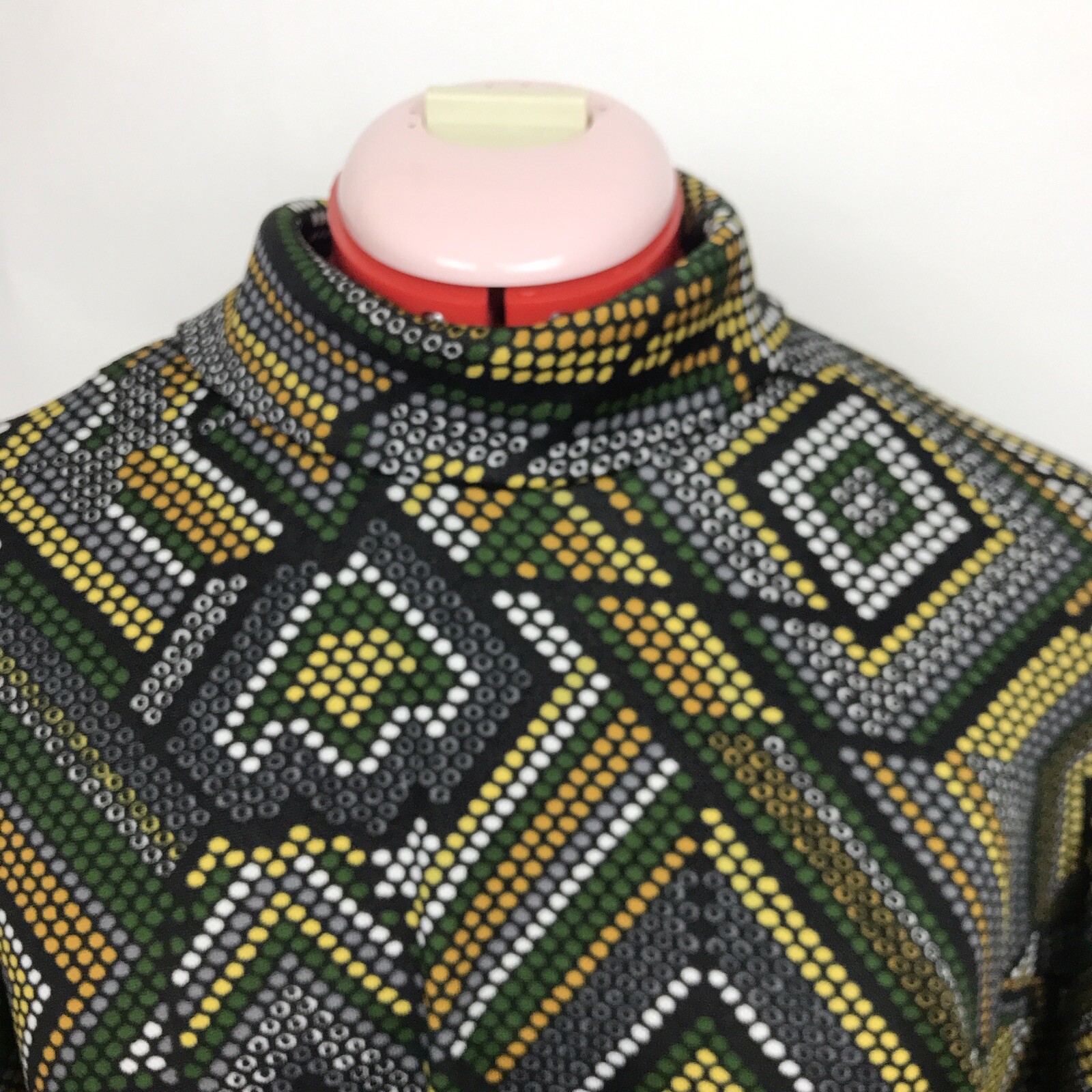J. Harlan Vintage 60s 70s Woman’s Dress ILGWU Made Hippie Polyester Dots Design