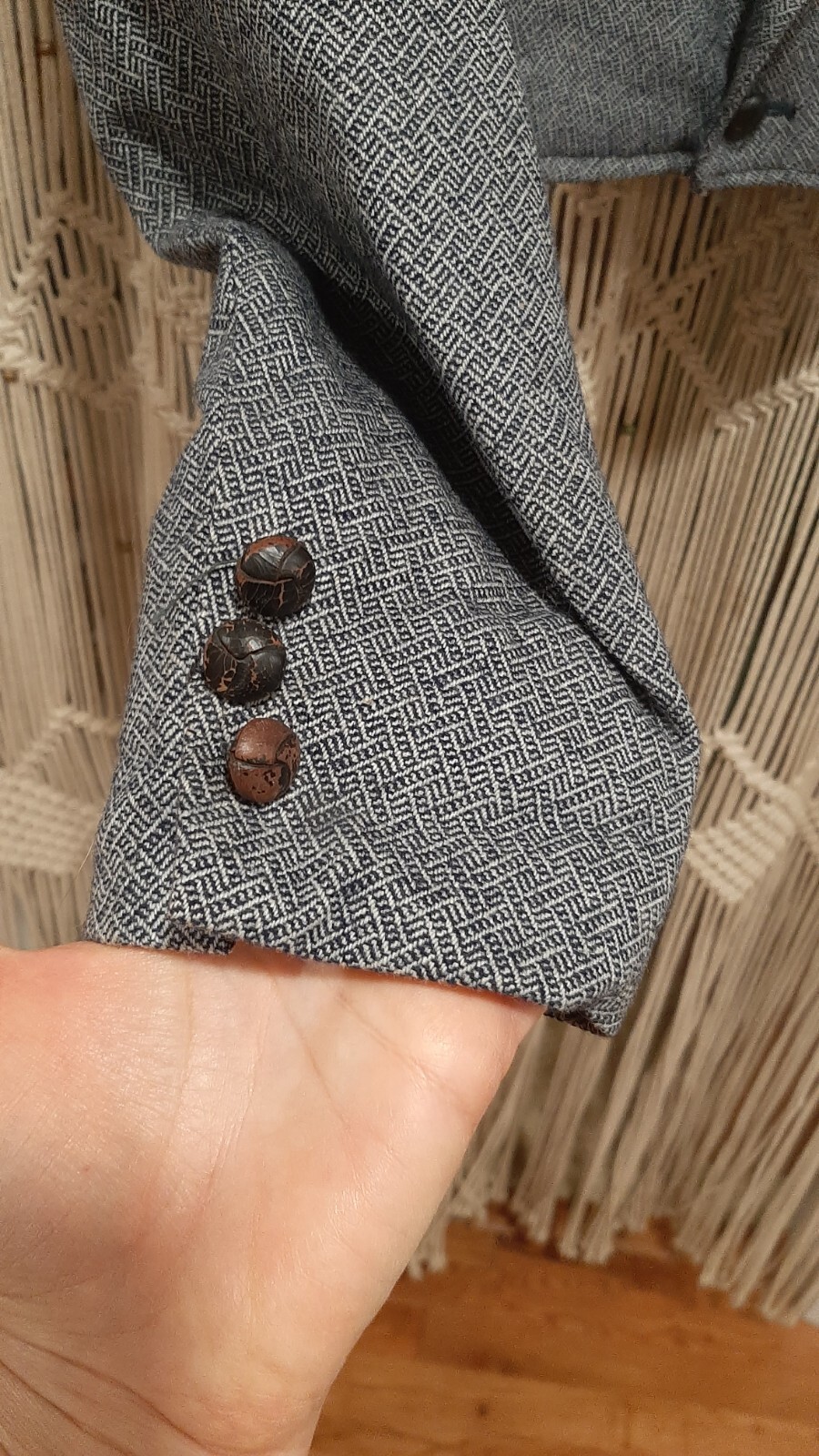 Vintage Tweed Cropped Blazer Bolero Altered Penneys Towncraft Jacket Sz 6-8