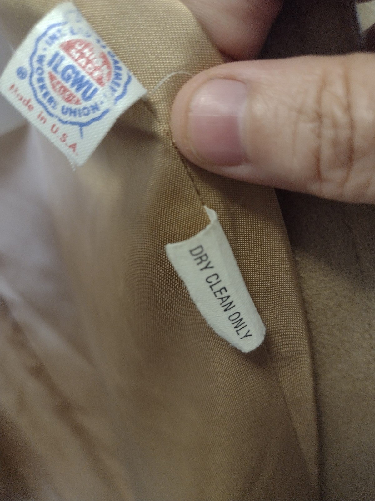 Vintage Stevens Forstmann Wool Long Coat Camel Belted USA ILGWU Quiet Luxury L