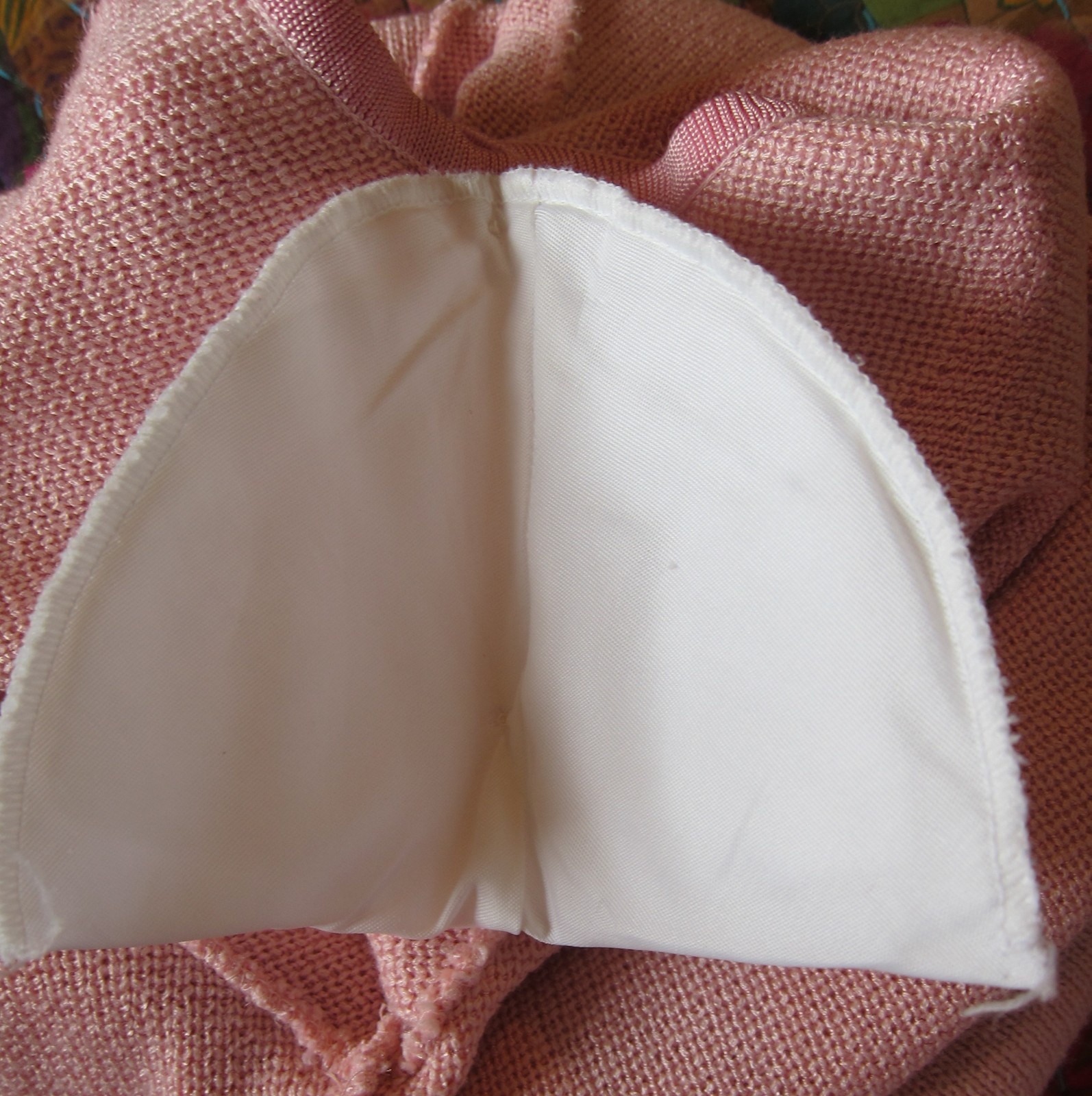 Vivanti Pink Tones Vtg 1980s Jewel Neckline Pullover Sz 14 Sweater Made in USA