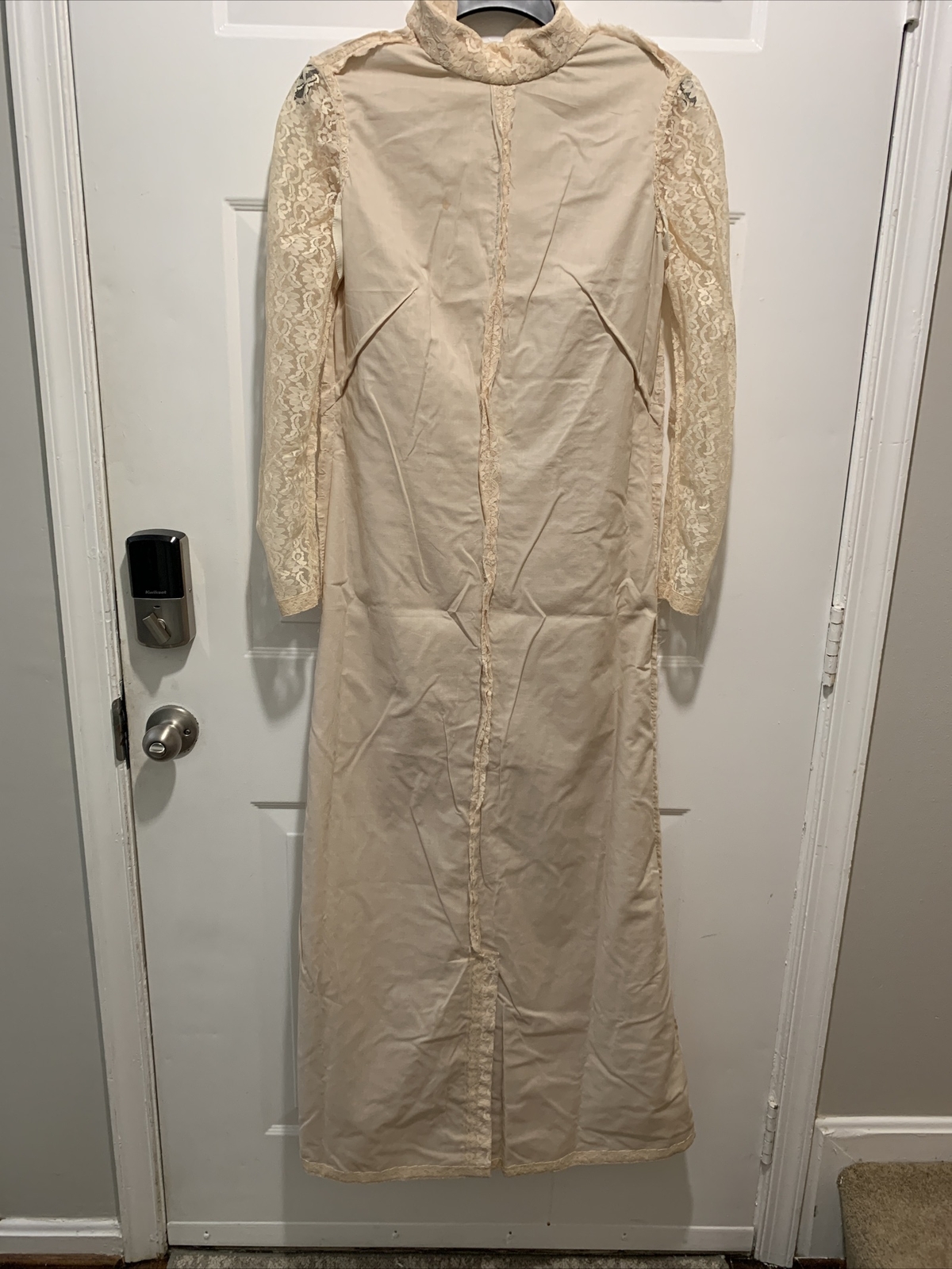 Vintage 70’s Lace Dress Floral Lace Overlay Mother Of The Bride / Groom Handmade