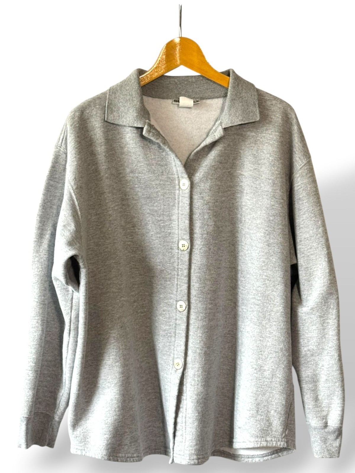 Sunbelt Heather Gray Cotton Blend Vintage Button-Up Shirt – XL