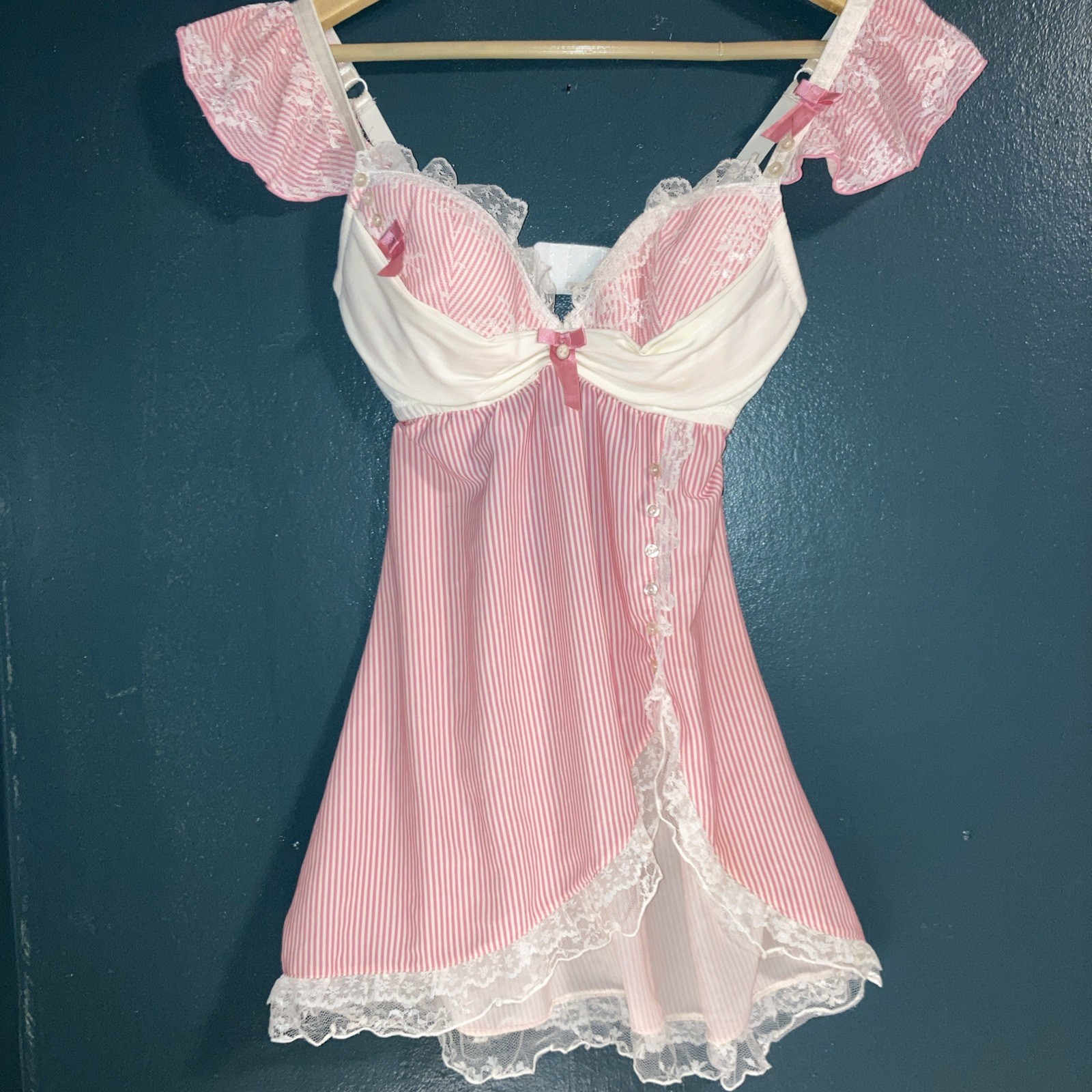 Soleil Sucre Vintage Lingerie France Candy Strip Small